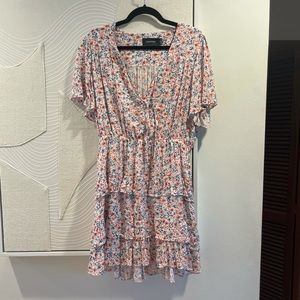 MINKPINK Floral ruffle dress